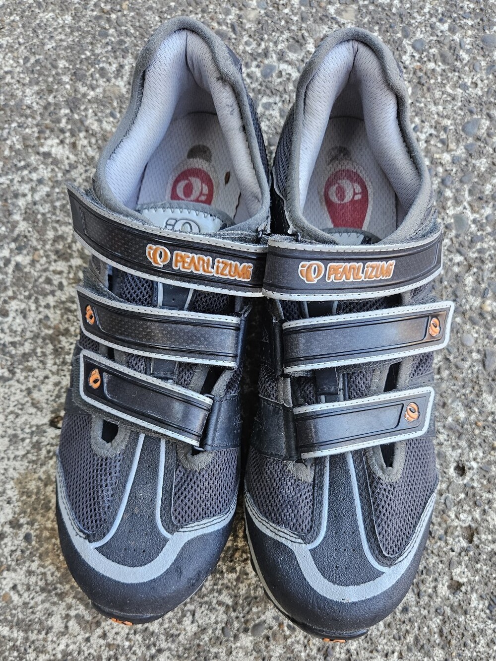 Pearl Izumi Drift 5787 Men's Size 46 (12.5) Gray Orange Black Hook & Loop
